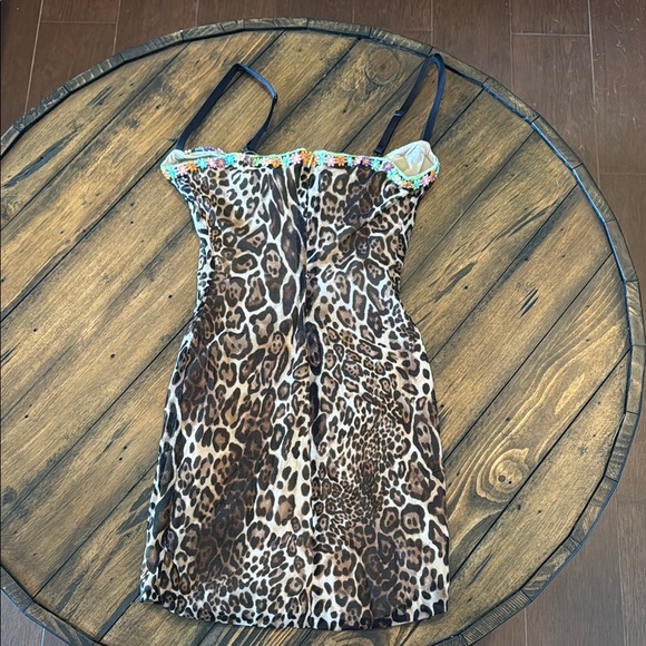Danielle Guizio Leopard Print Mini Dress - Picture 2 of 5